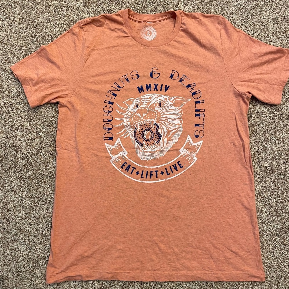 Doughnuts & Deadlifts Orange T-Shirt